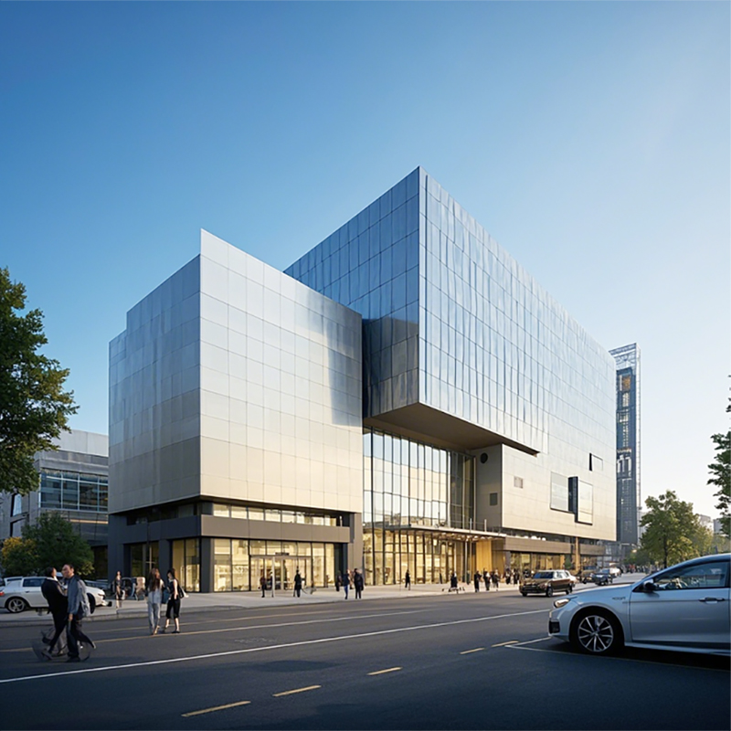 Langfang Xinghui Metal Products Co., Ltd. won the bid for the large commercial complex curtain wall aluminum veneer project